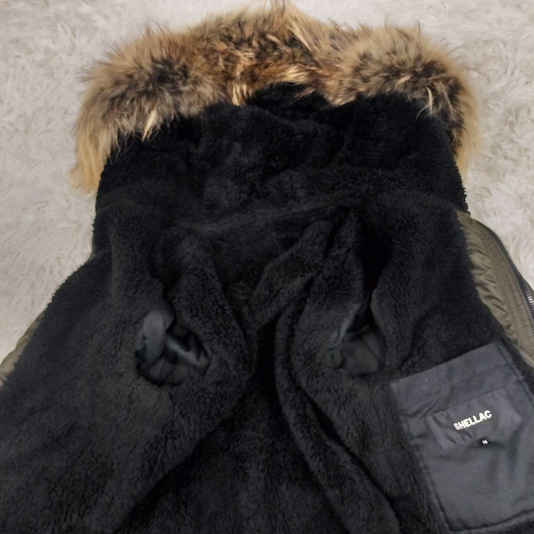 SHELLAC シェラック ナイロンファーモッズコート カーキ 46