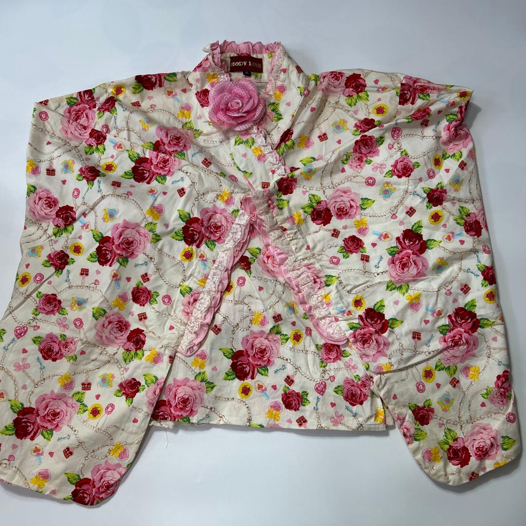 浴衣ドレス 姫ギャル ロリィタ 160 大人 ボディライン バラ セット