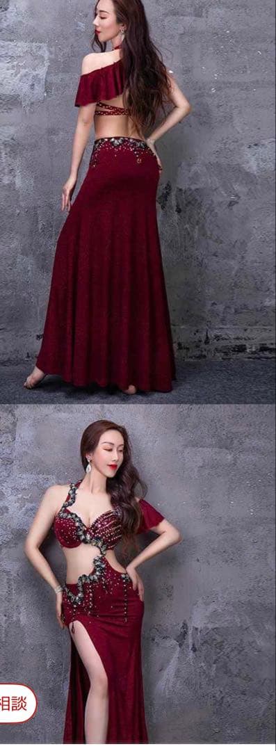 新品未使用！バーガンディ ベリーダンス衣装　M