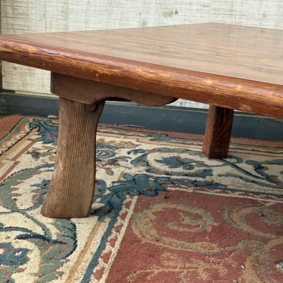 昭和レトロ 木製 折り畳み座卓 センターテーブル ローテーブル 大型テーブル
