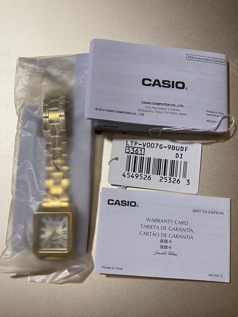 週末特価♪ 新品　CASIO ゴールド　LTP-V007G-9B