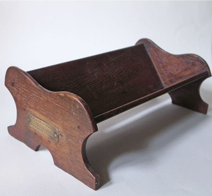 【聖墳墓教会の鐘楼から生まれたブックトラフ】イギリス アンティーク 本棚 本立て