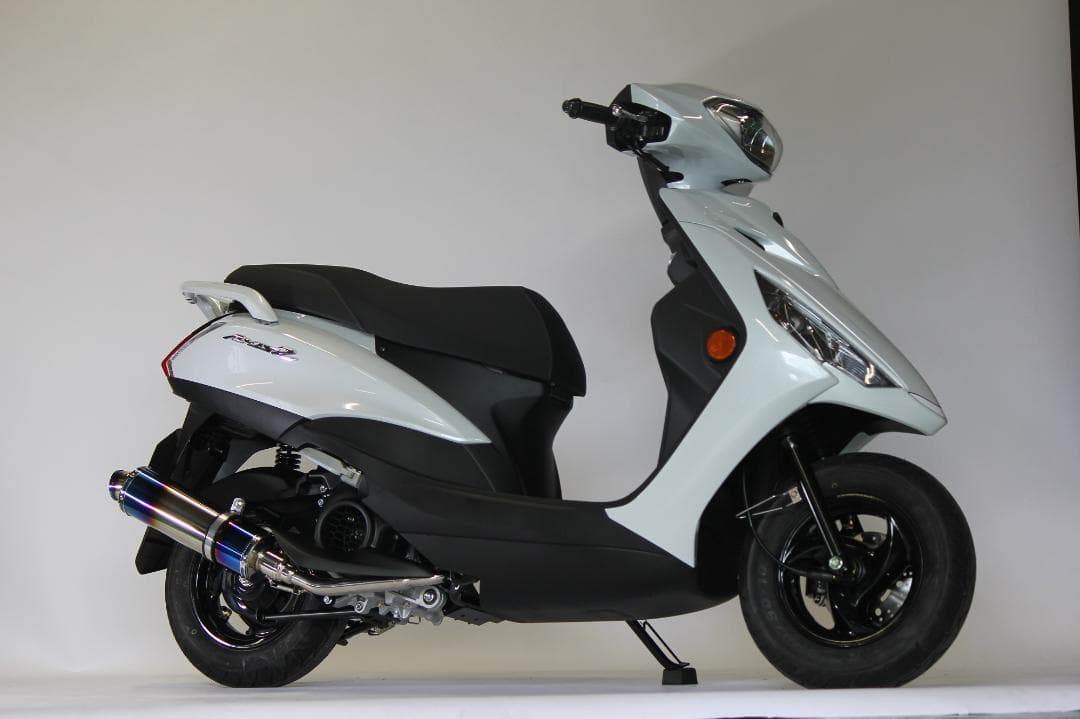 未使用品 アクシスZ バイクマフラー ステンレス ブルー