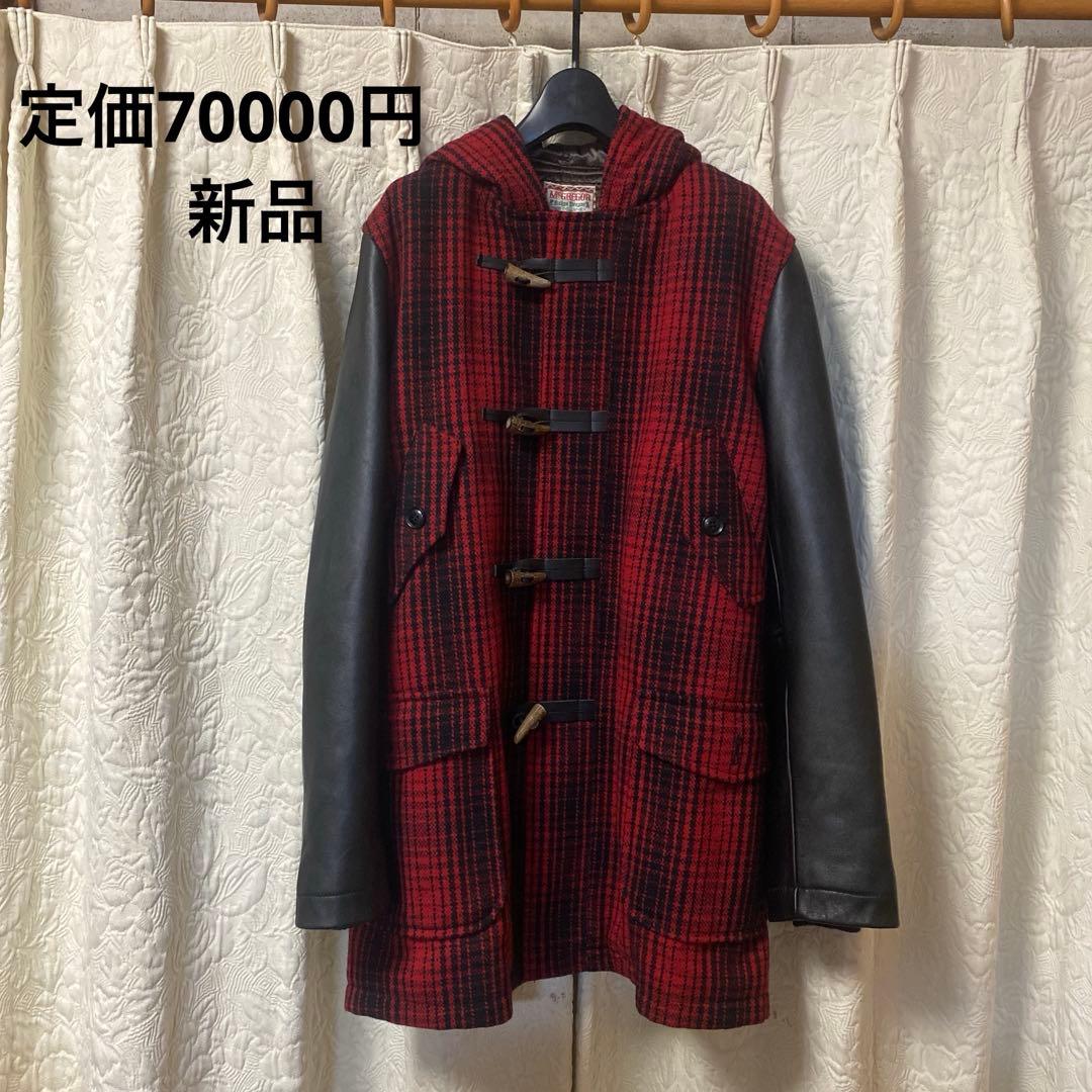 McGREGOR マックレガー　レザーアーム切り替えダッフルコート ウール