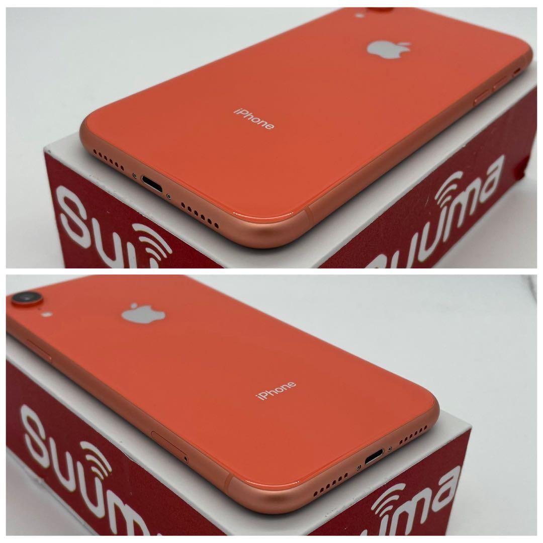 B 100% iPhone XR 64 GB SIMフリー コーラル 本体