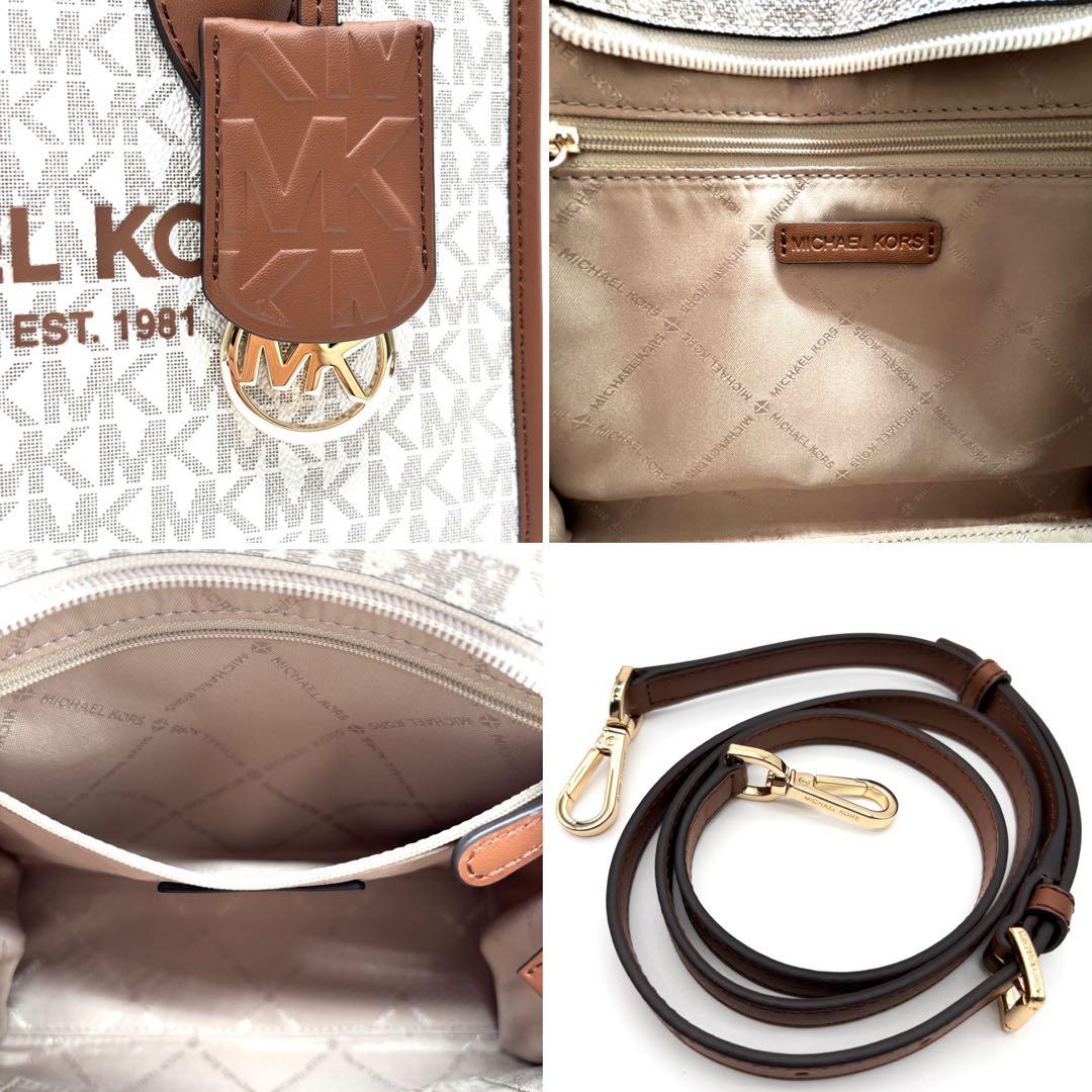 未使用保管品 マイケルコース 2way ショルダーバッグ 総柄 MK ロゴ 茶