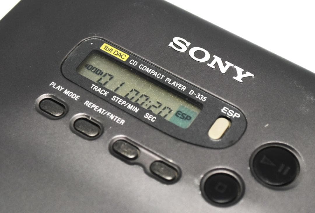 【動作品】SONY ディスクマン ESP ポータブルCDプレイヤー　D-335