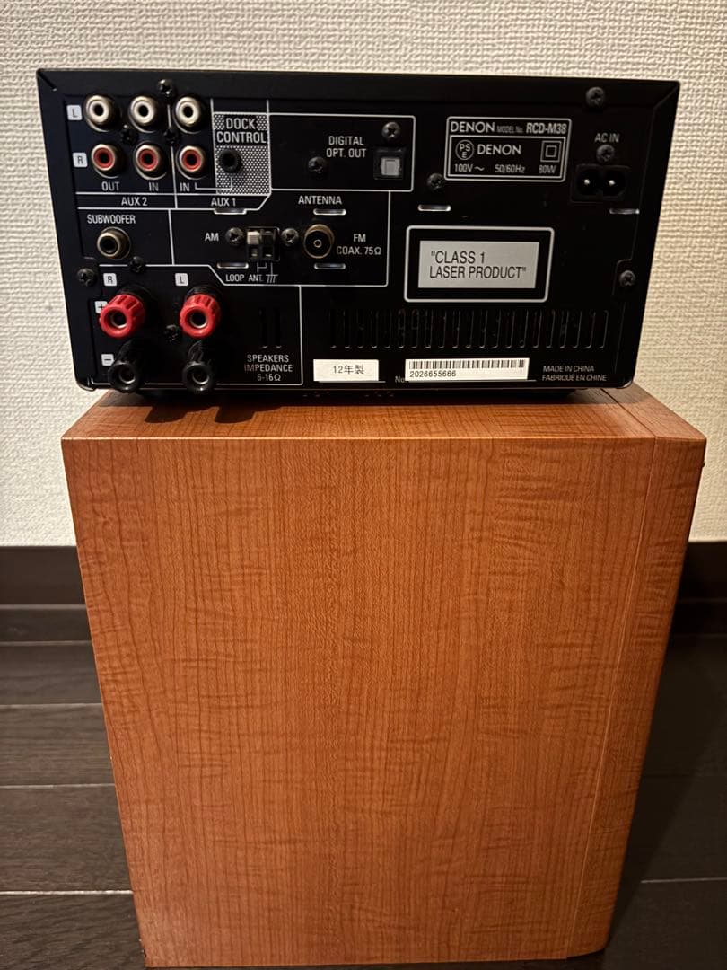 【DENON】 RCD-M38-K ブラック 2スピーカーセット