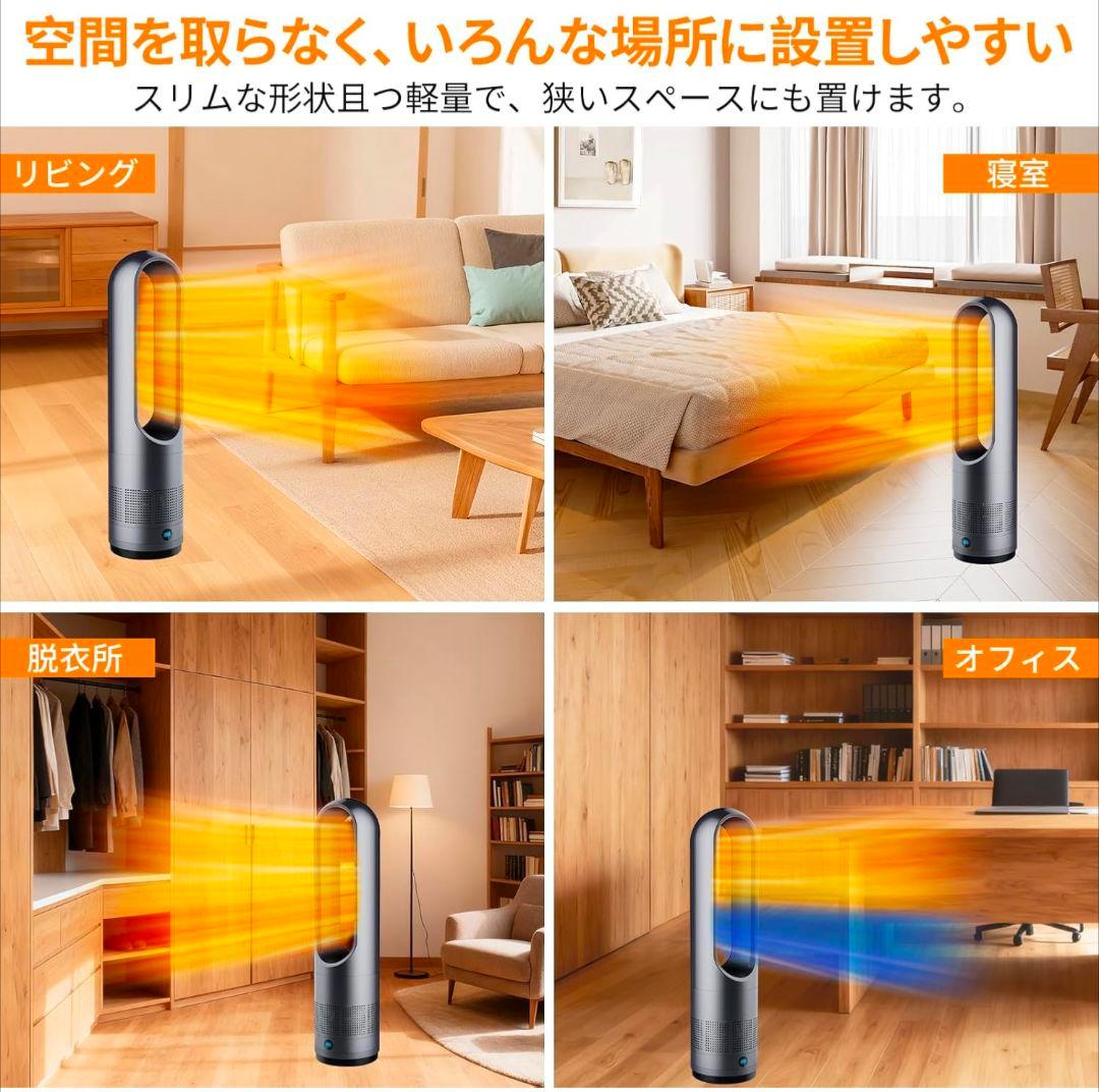 新品！　8〜15畳　セラミックPTC暖房ヒーター リモコン付き 3段階温度設定