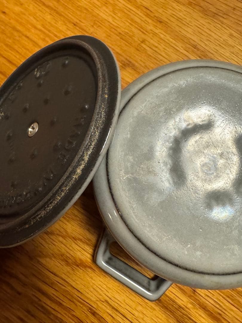 STAUB LA COCOTTE 鍋　ミニココット　グレー　10cm ストウブ