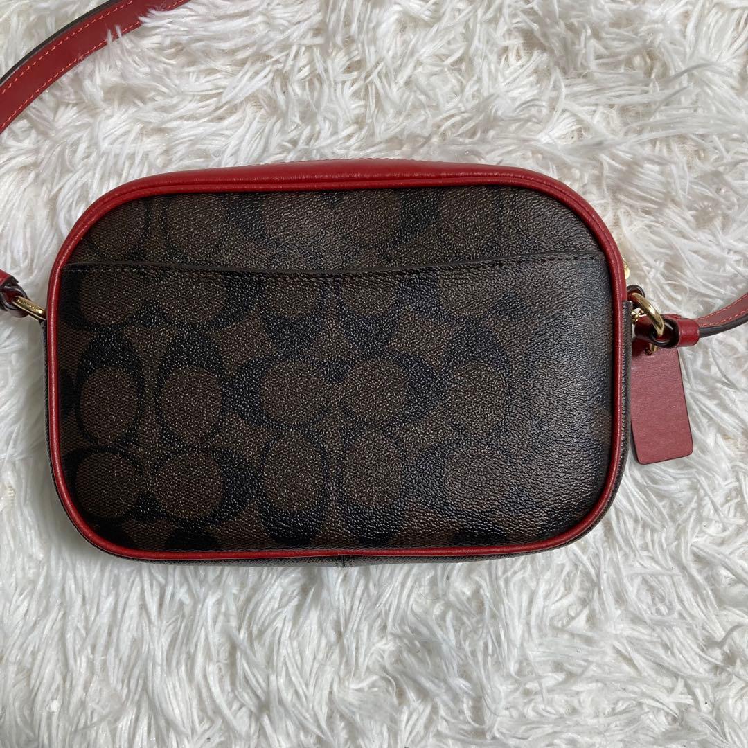未使用級　現行　コーチ　ショルダーバッグ　ジェイミー カメラバッグ シグネチャー