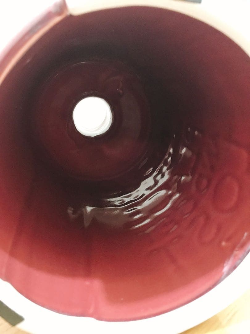 ☆廃盤○オンリリ　陶器　アロマ超音波式加湿器　ボルドー　0.9l