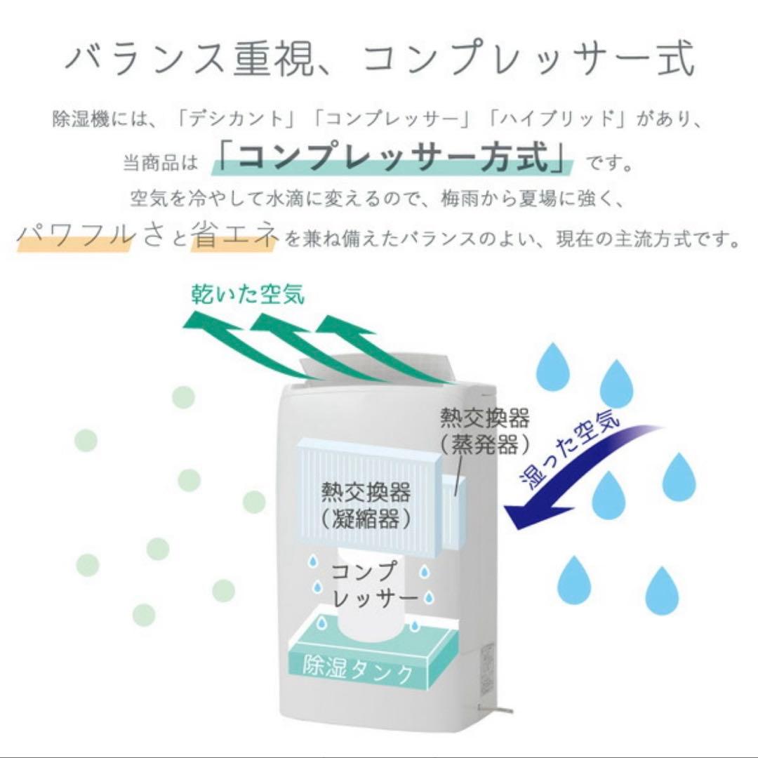 コンプレッサー式除湿機 11.4L/日 24畳対応
