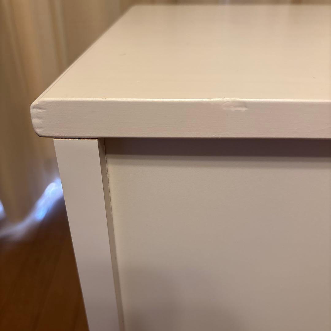 モモナチュラル　デスクワゴン　キャスター付き　ホワイト