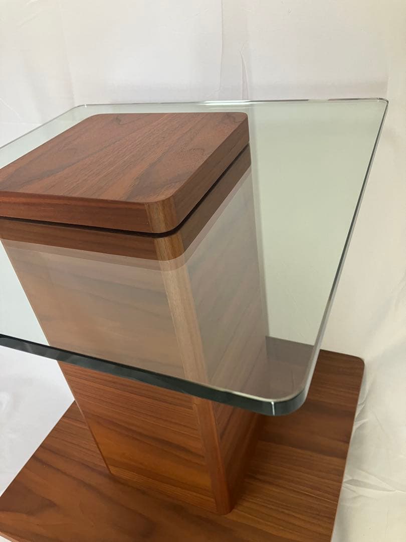 【美品】アルモニア　ガラスサイドテーブル