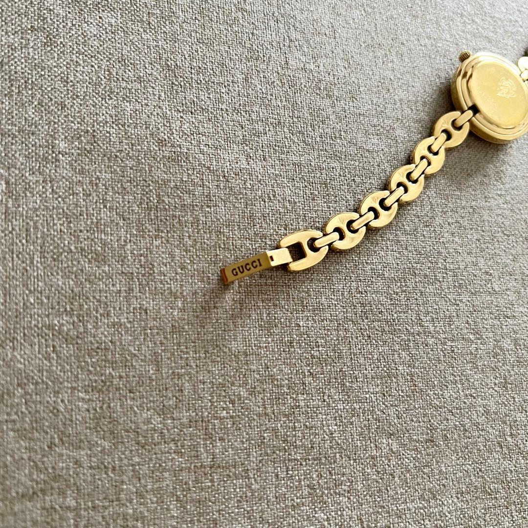【美品】GUCCI ゴールドチェーン時計とリングセット　チェンジベゼル
