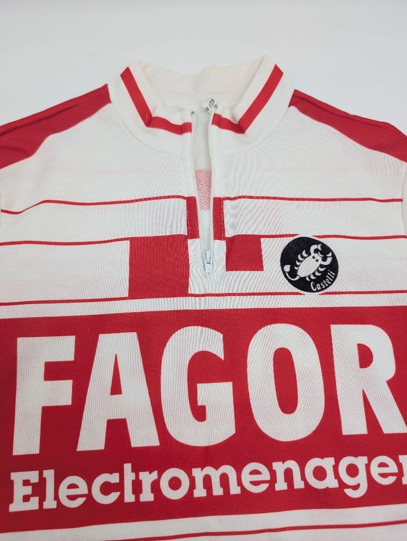 希少イタリア製 Castelli 男性用レトロ サイクルジャージ デッドストック