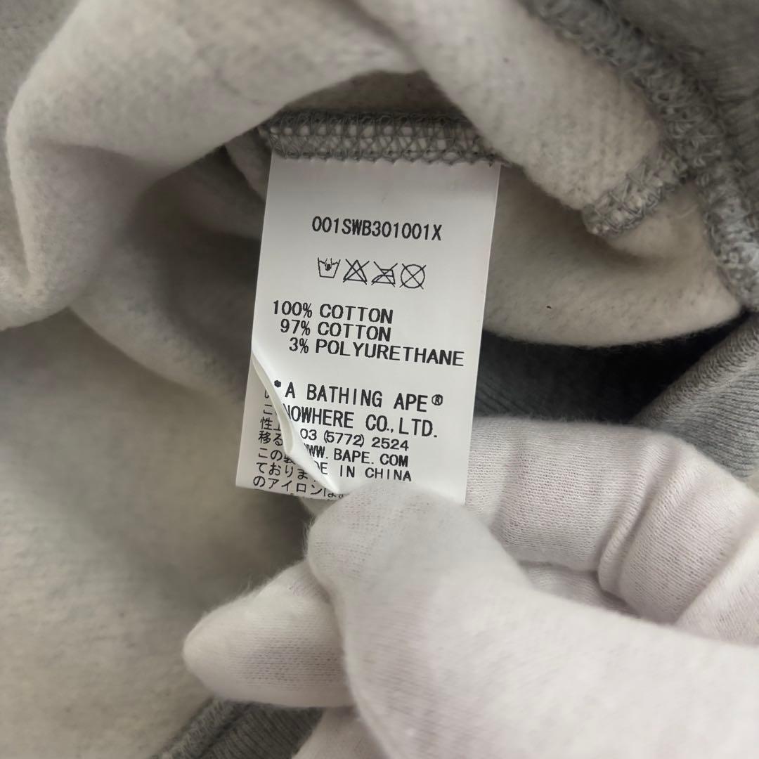 アベイシングエイプ パッチワーク スウェット L グレー　未使用品タグ付き