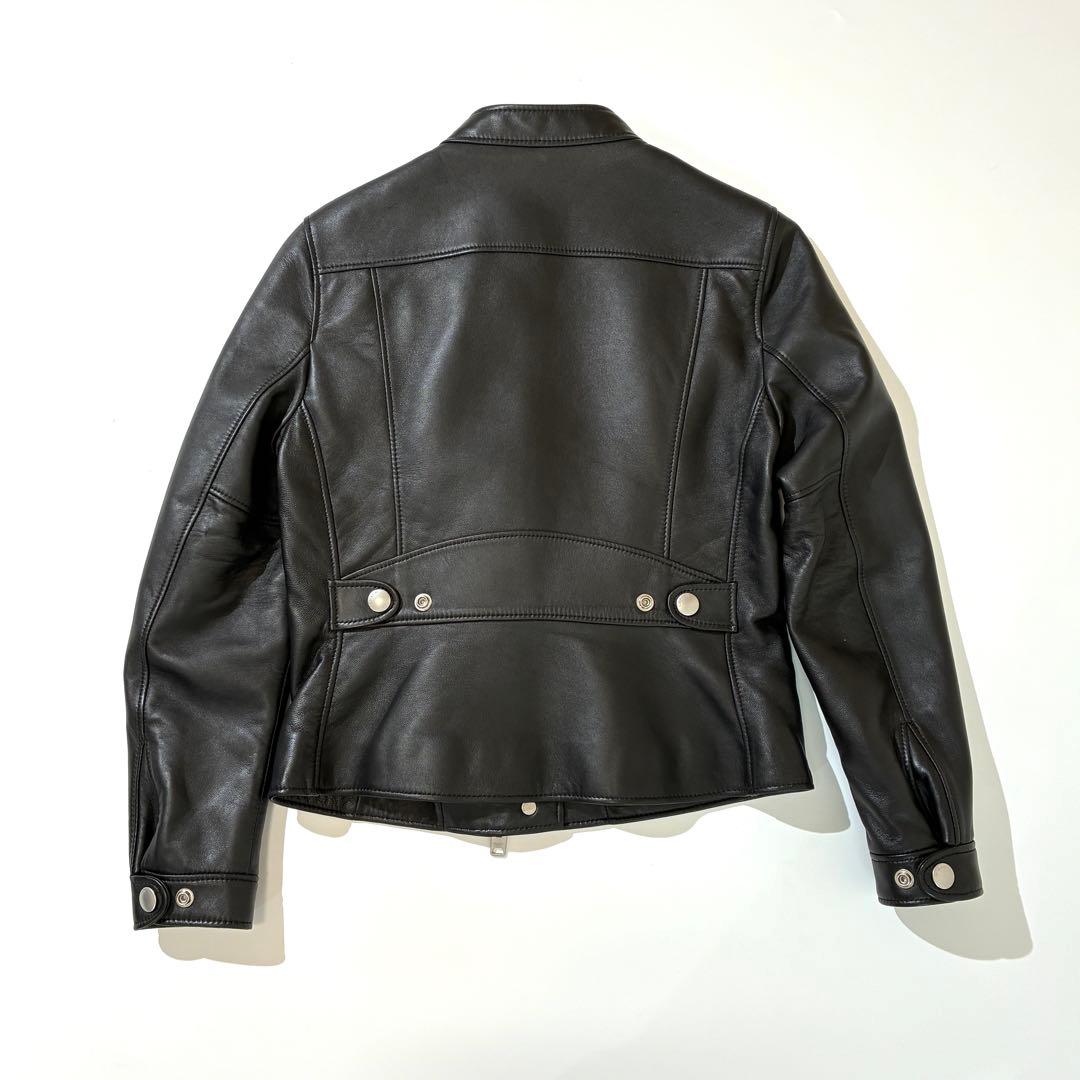 良品★ coach コーチ シングルライダースジャケット ラムレザー レディース