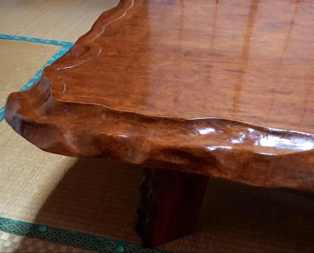 一枚板の座卓　昭和家具