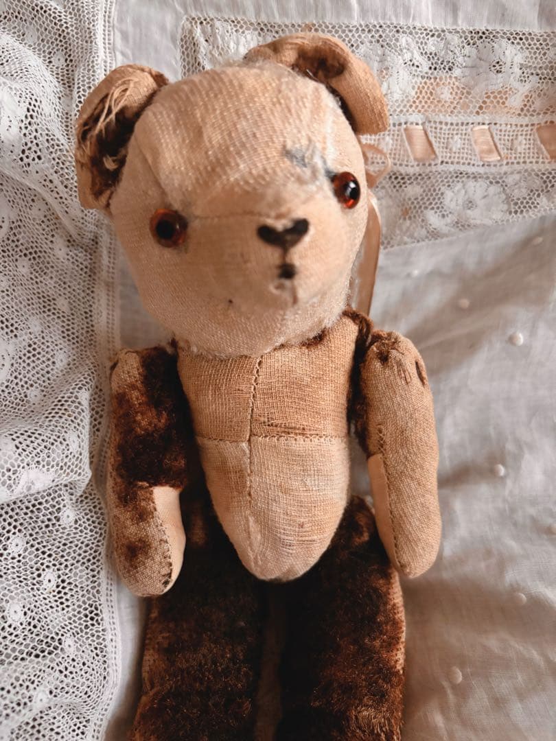 パンダベア　可愛いボロベアくん　アンティークベア　ヴィンテージベア