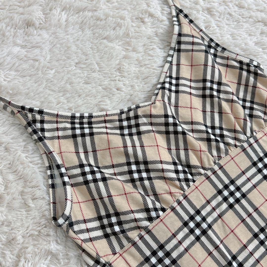 BURBERRY BLUE LABEL チェック柄 ノースリーブ キャミソール