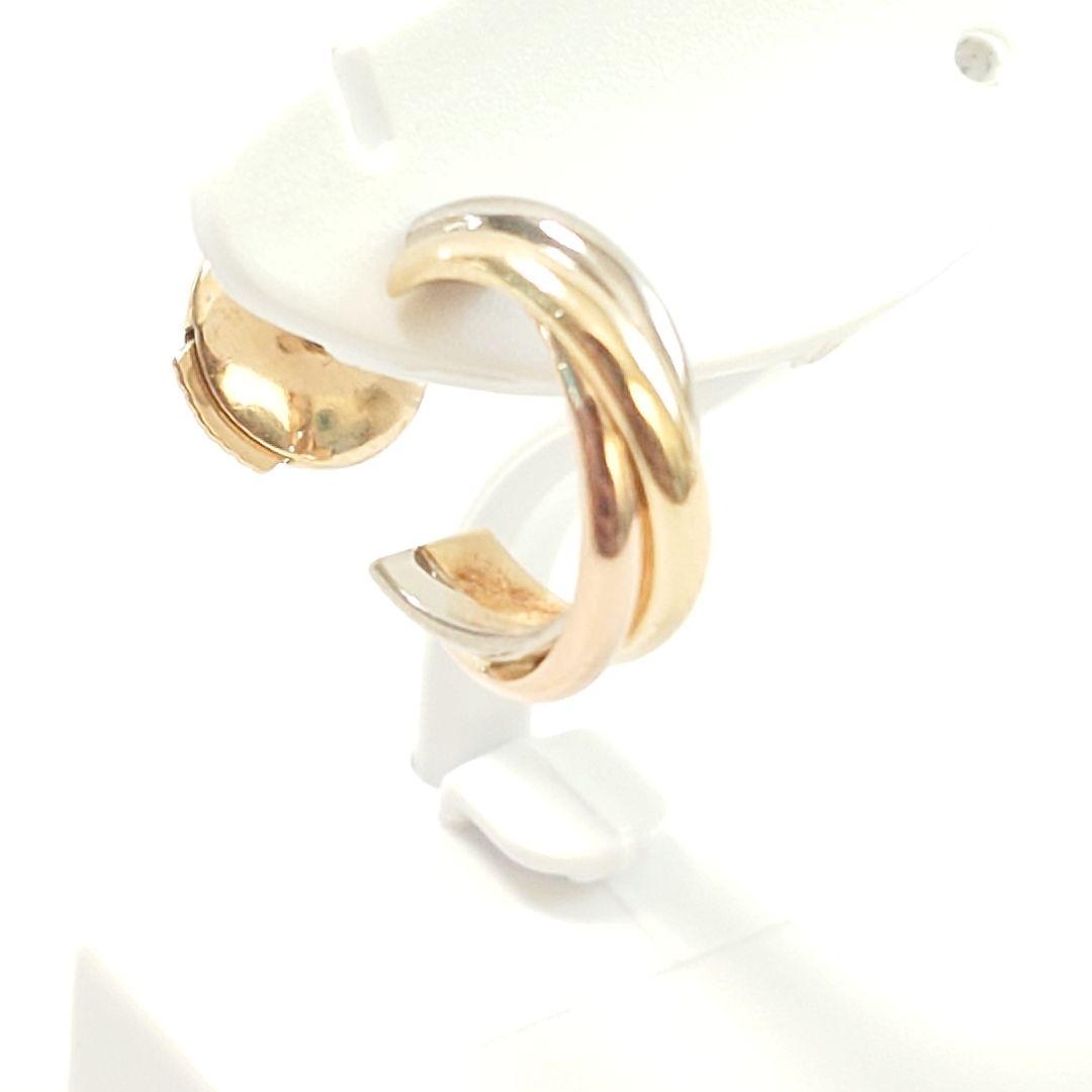 【磨き済】カルティエ トリニティ フープ ピアス 片耳用 6966