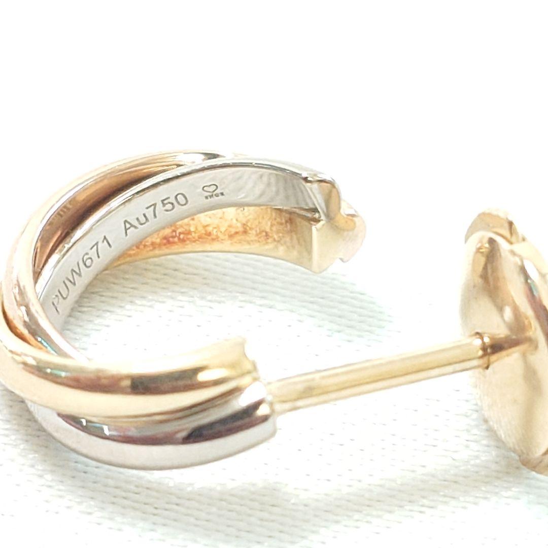 【磨き済】カルティエ トリニティ フープ ピアス 片耳用 6966