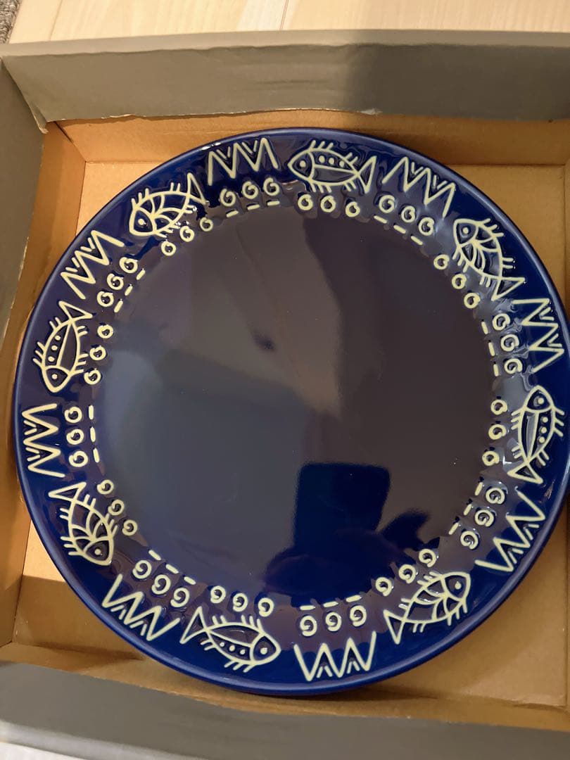 【未使用】ミッチャム 藤井風　パスタ皿5枚　アラビアンブルー魚柄