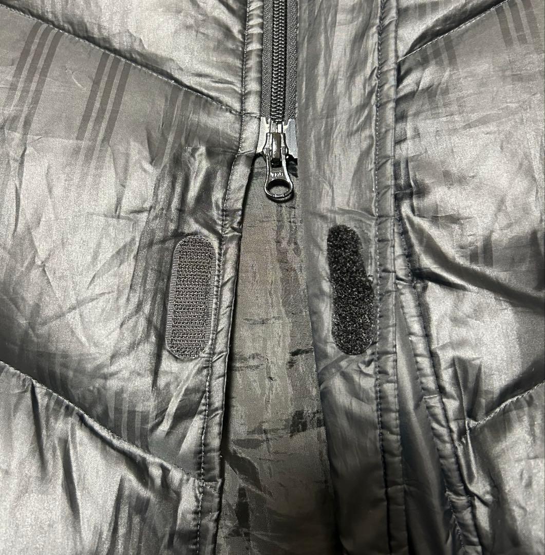 adidas ダウンコート XL Oサイズ ストライプ