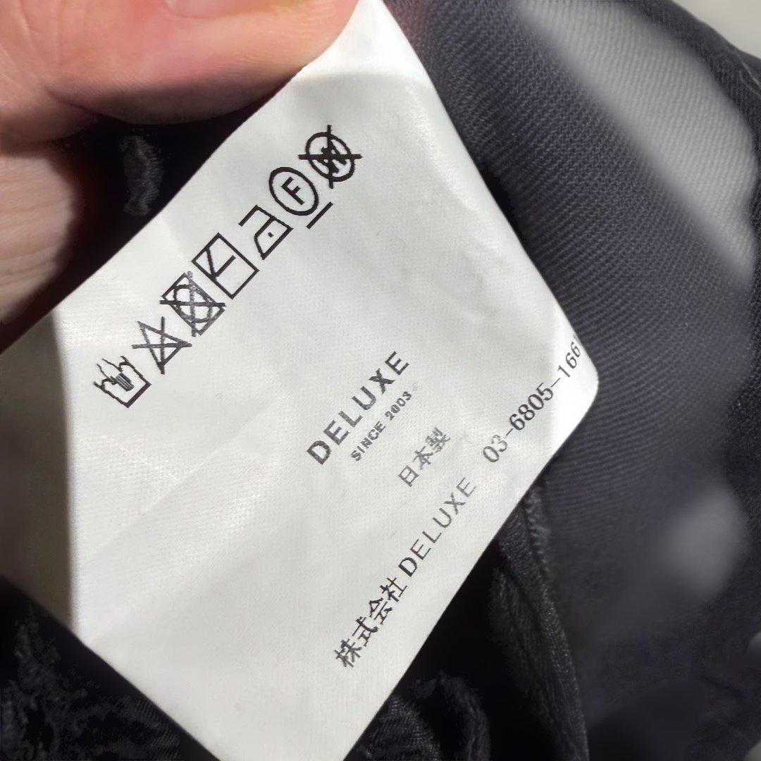 DELUXE x EVISEN メンズ ブラック サテン セットアップ XL