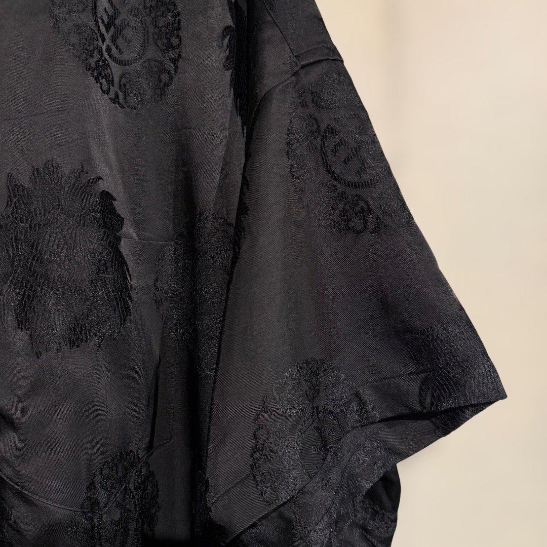 DELUXE x EVISEN メンズ ブラック サテン セットアップ XL