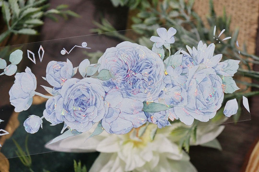 新品　椿山漫藍　PET貝殻光マスキングテープ　マステ