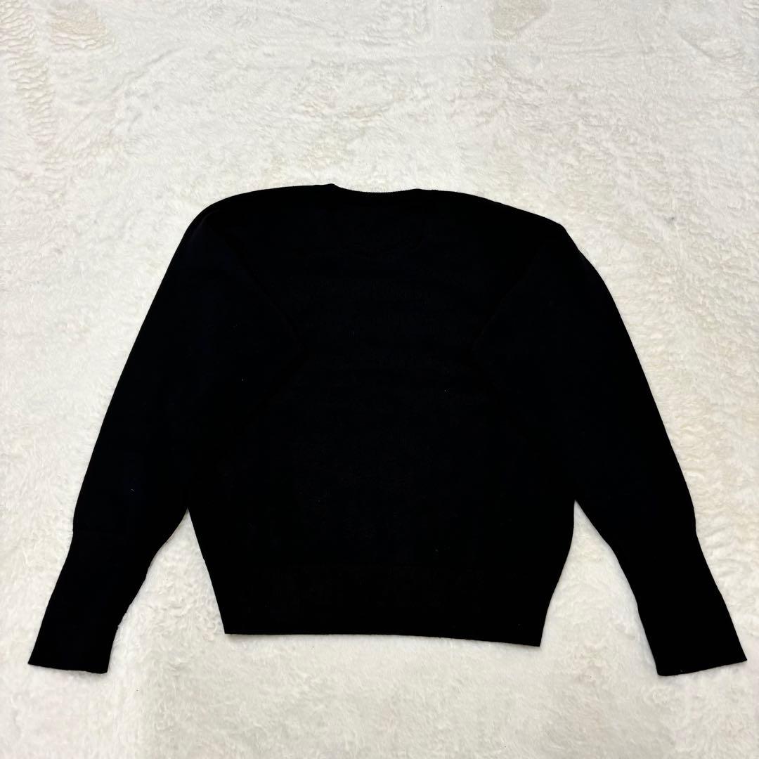 クリスチャンディオール　ウール100% 長袖ニットセーター　ブラックM（E1