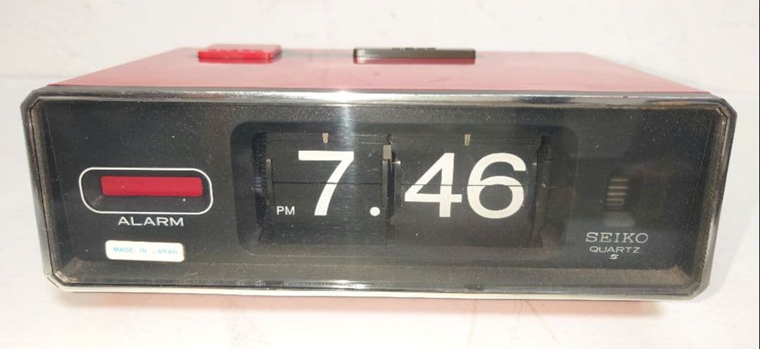 稼働品 SEIKO セイコー パタパタ時計　QN401T 置時計 昭和レト