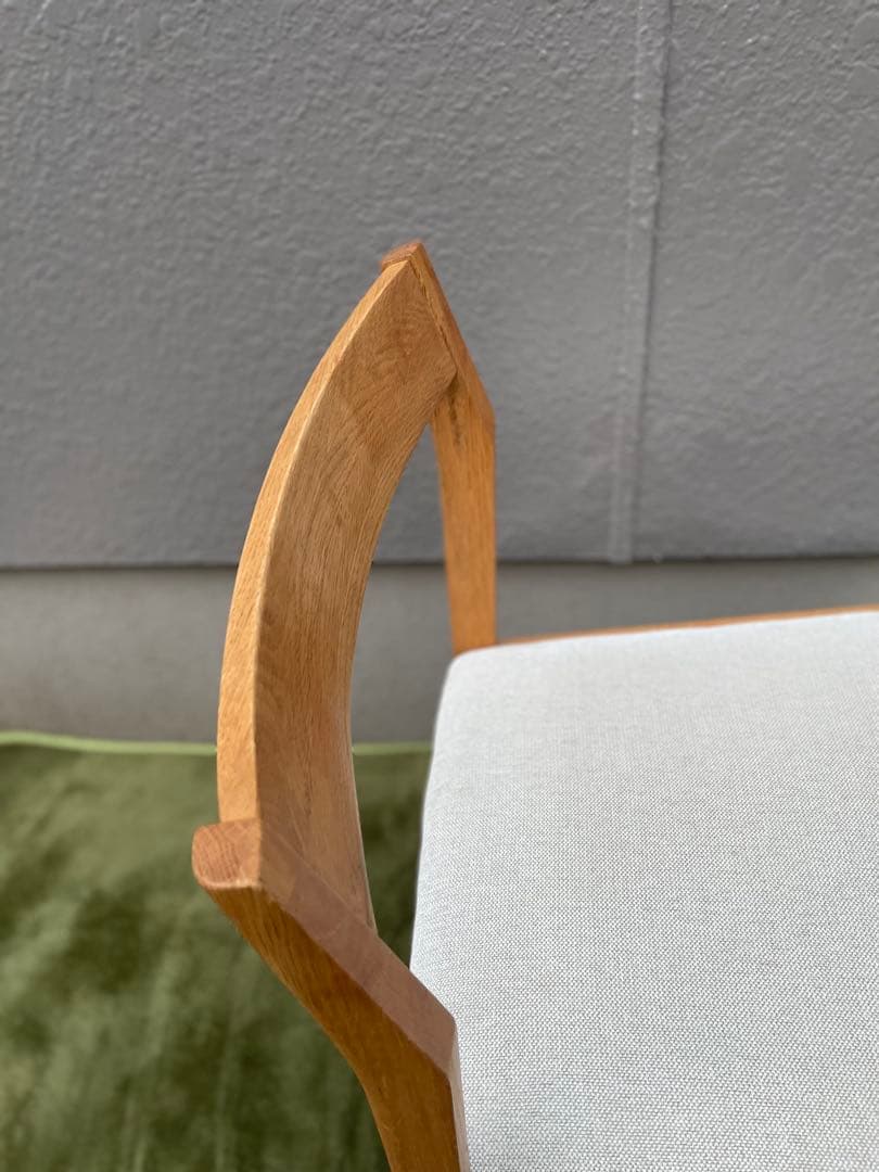 いまだ◆ウォールナット✕ファブリック アームチェア ダイニングチェア