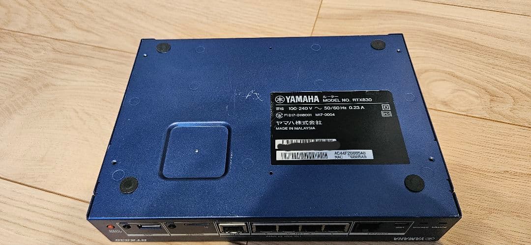 Yamaha RTX830 有線LANルーター