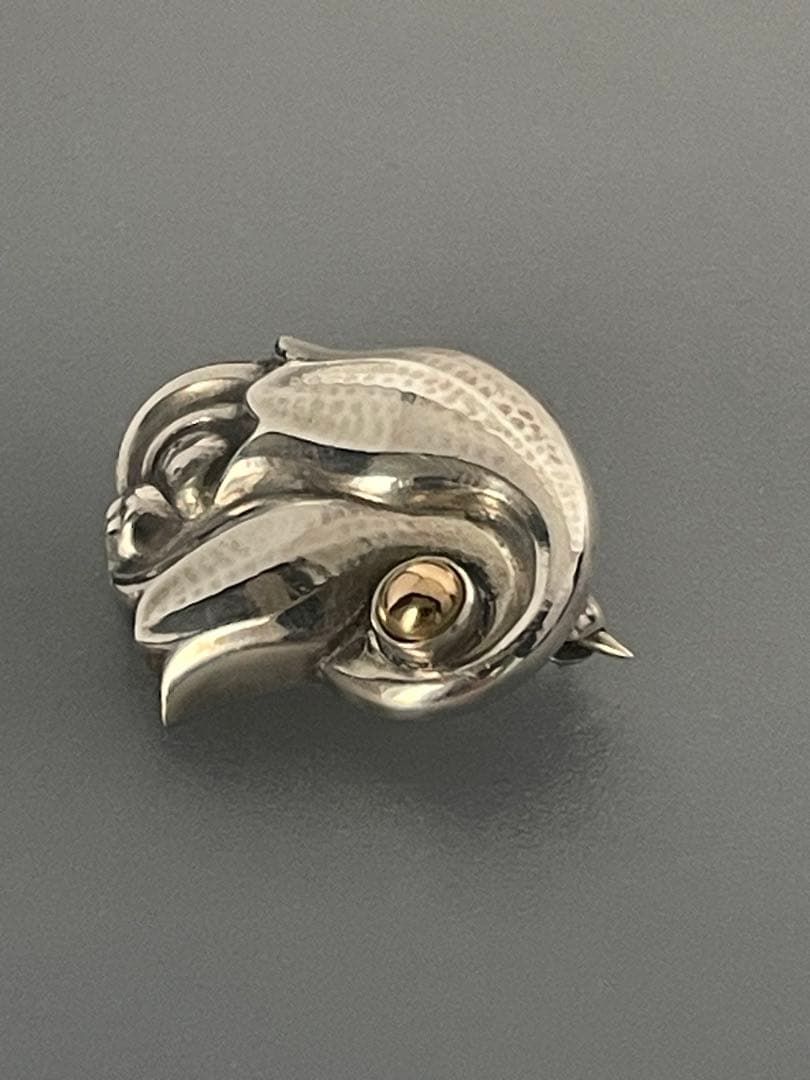   ブローチ フラワーモチーフ 刻印100　希少 SV