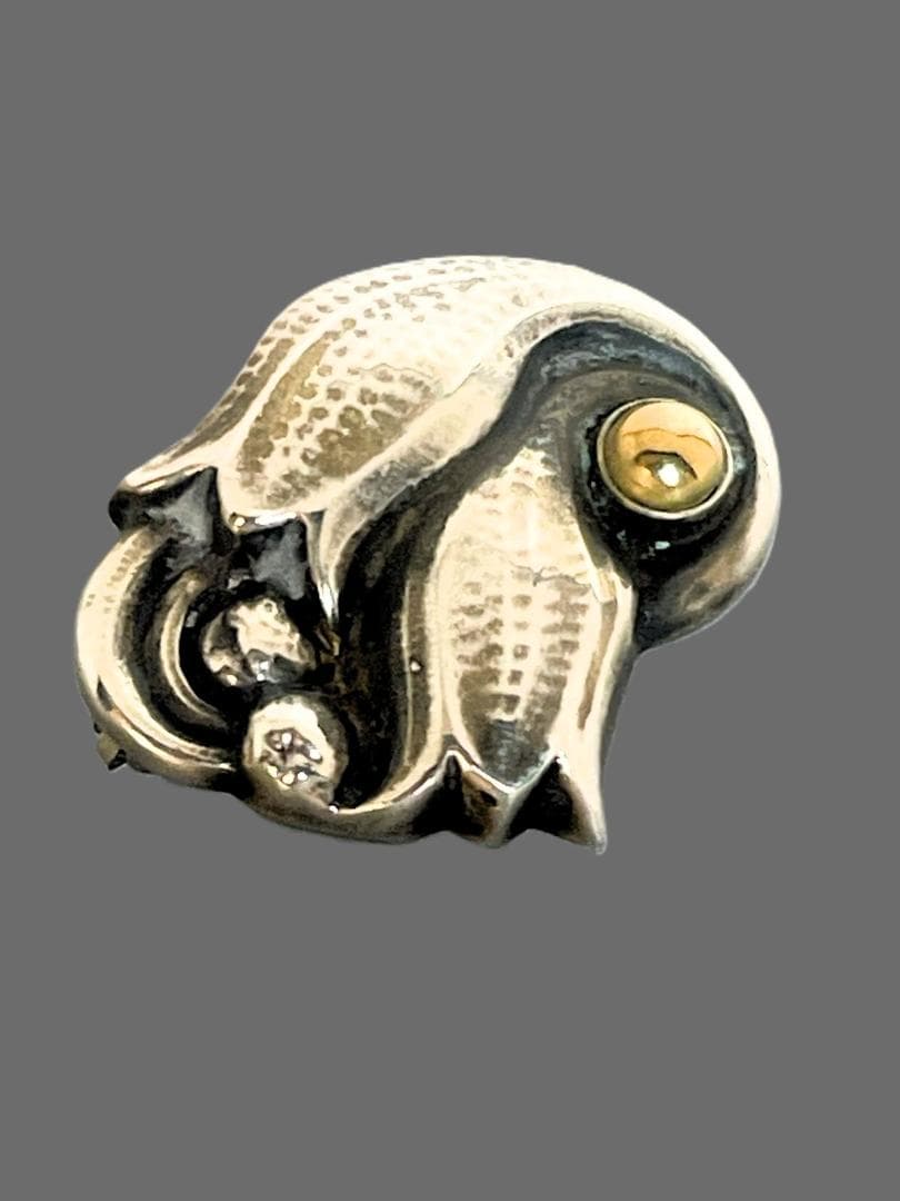   ブローチ フラワーモチーフ 刻印100　希少 SV