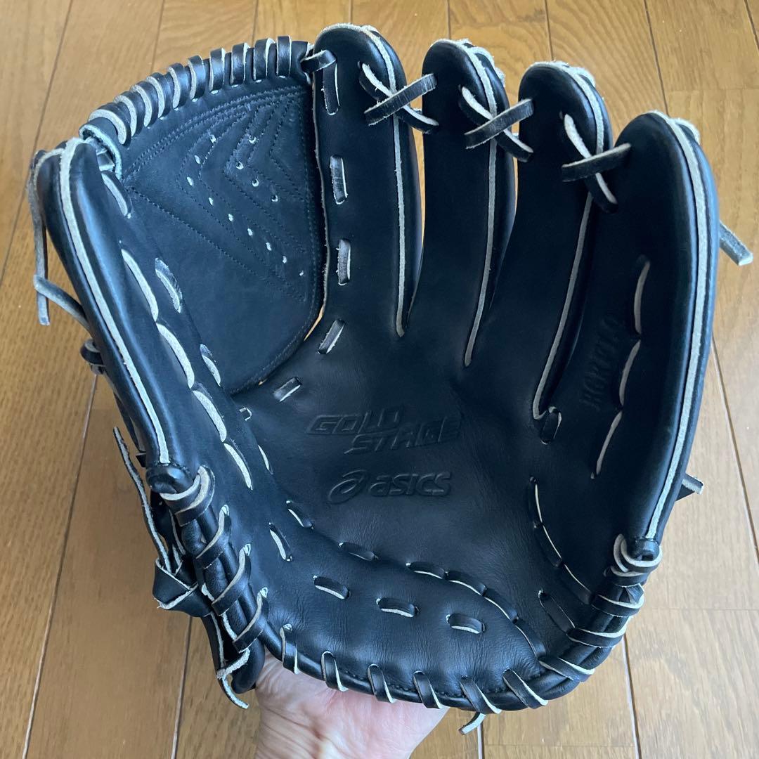 ASICS ゴールドステージ 黒 軟式グローブ