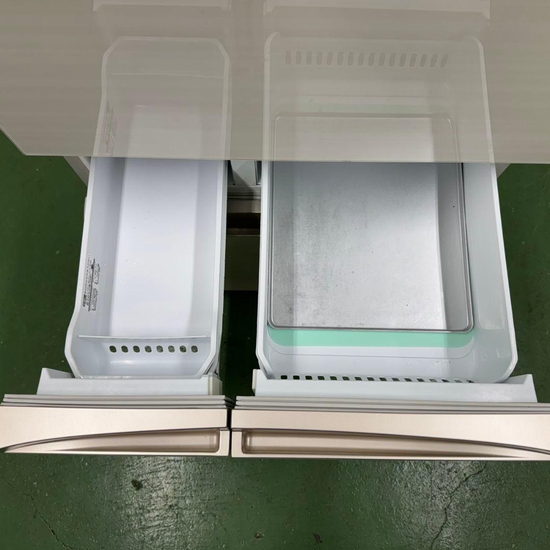 655 関東配送無料　東京発　東芝　大型冷蔵庫　ガラスパネル　自動製氷　右開き