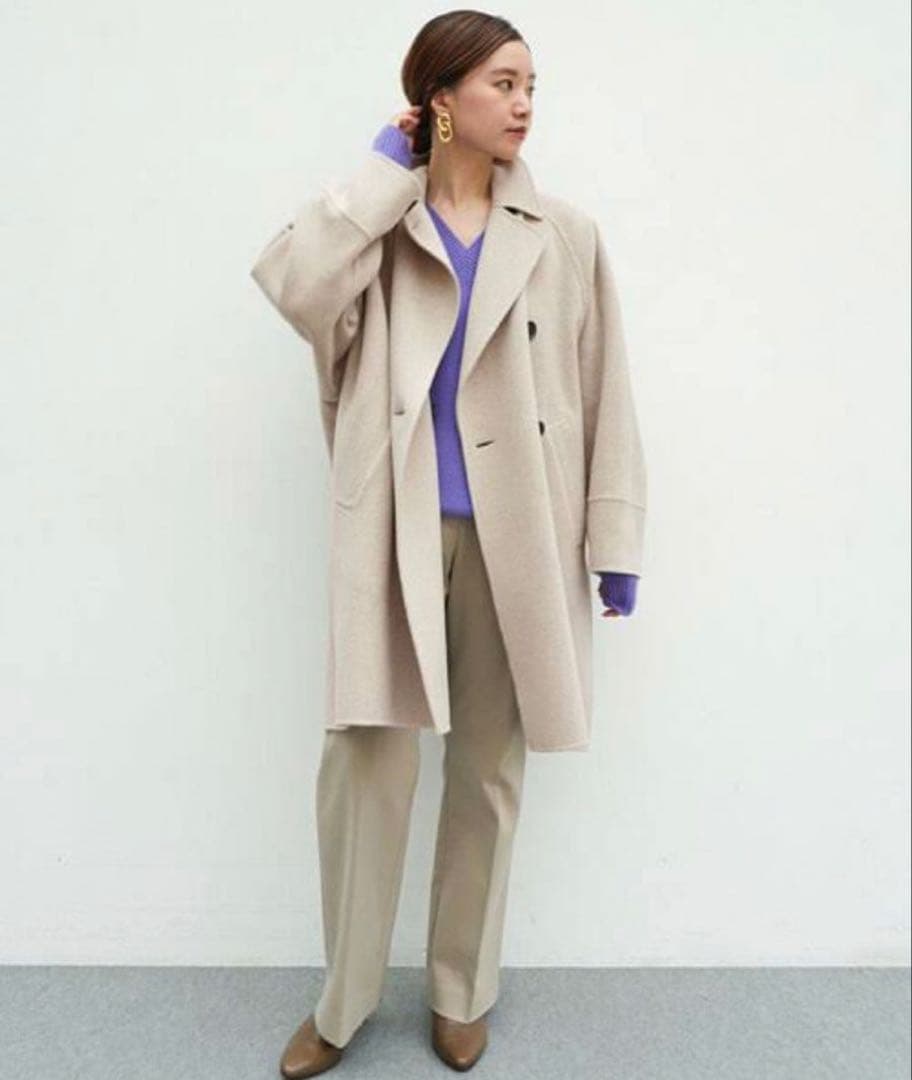 【IENA】 スーパー160ダブルフェイス オーバーコート　38