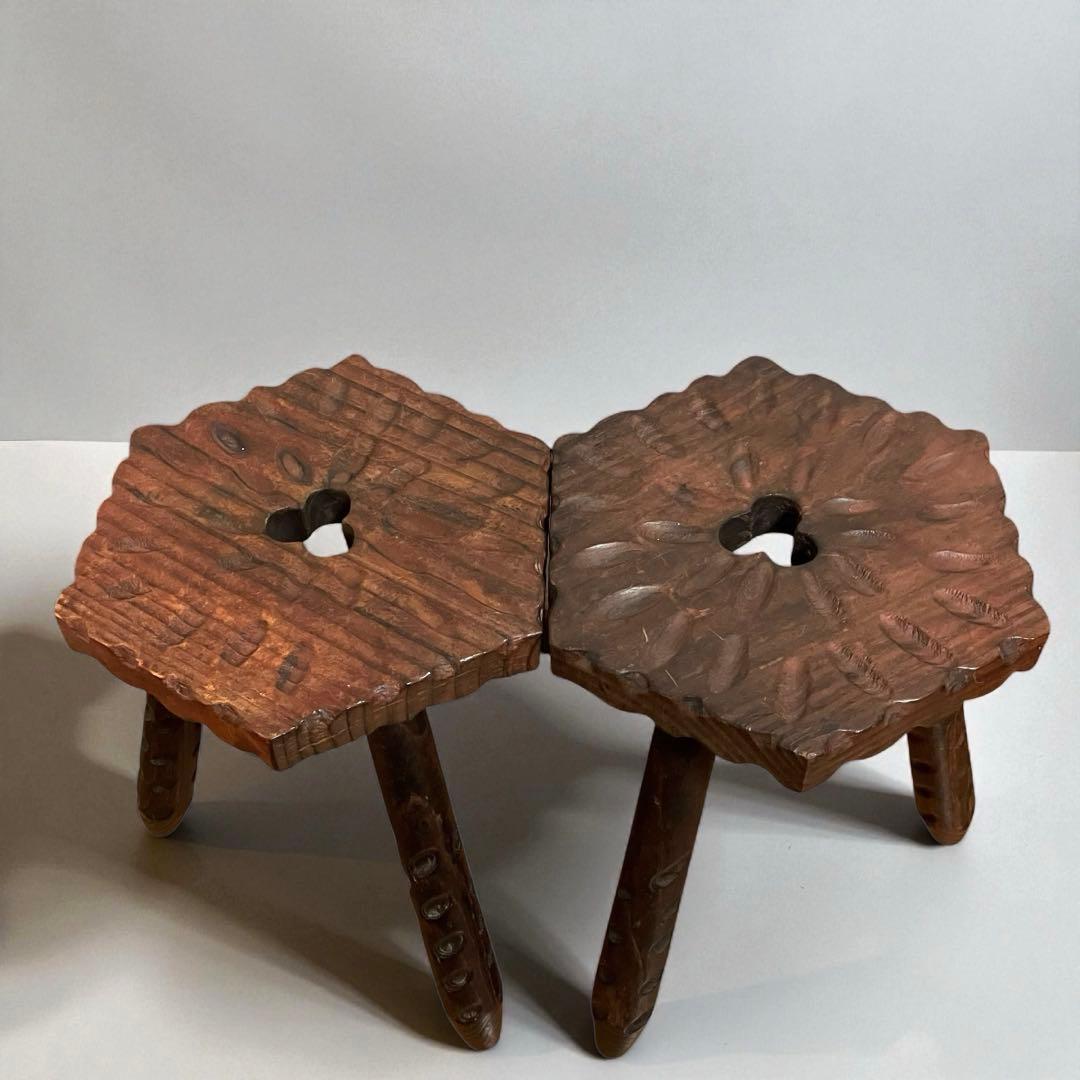 【希少・良品】スペイン製 カントリー家具 テーブル＆チェア2脚　アンティーク