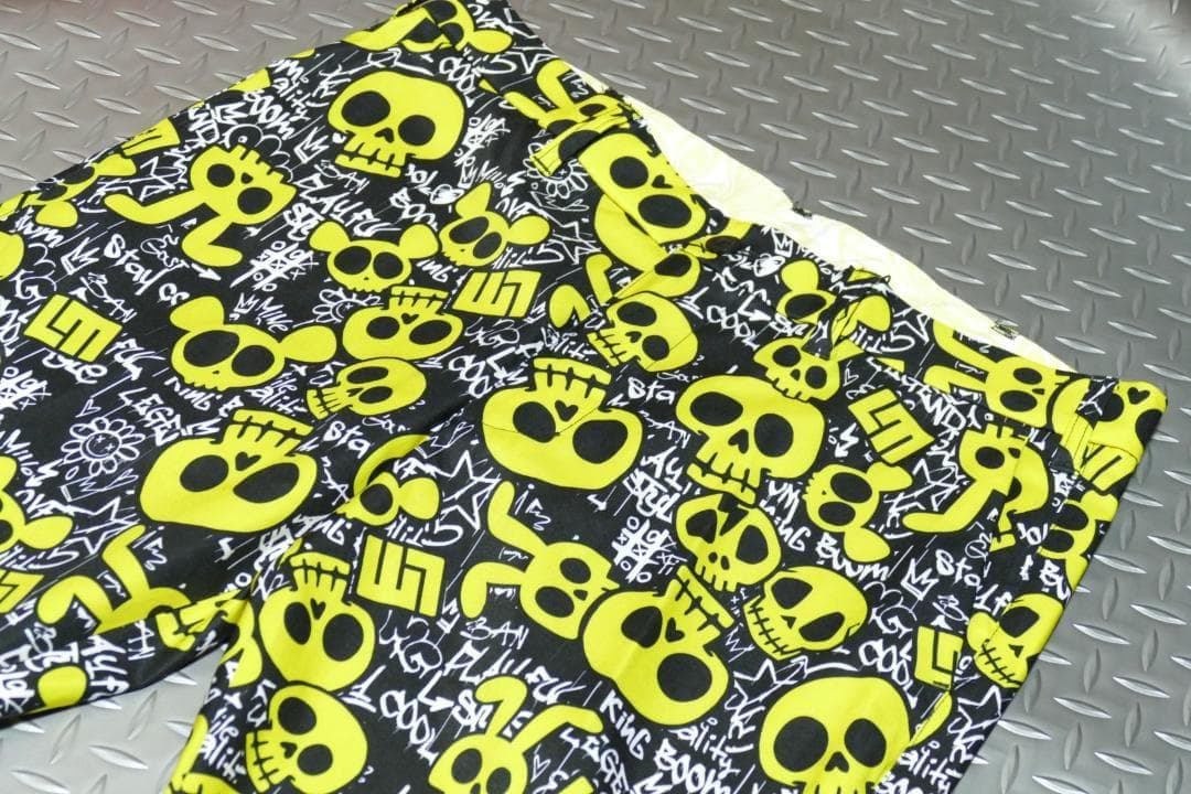 ★春ゴルフ★ラウドマウスゴルフ★ストレッチツイル柄パンツ★LL★アニマルスカルズ