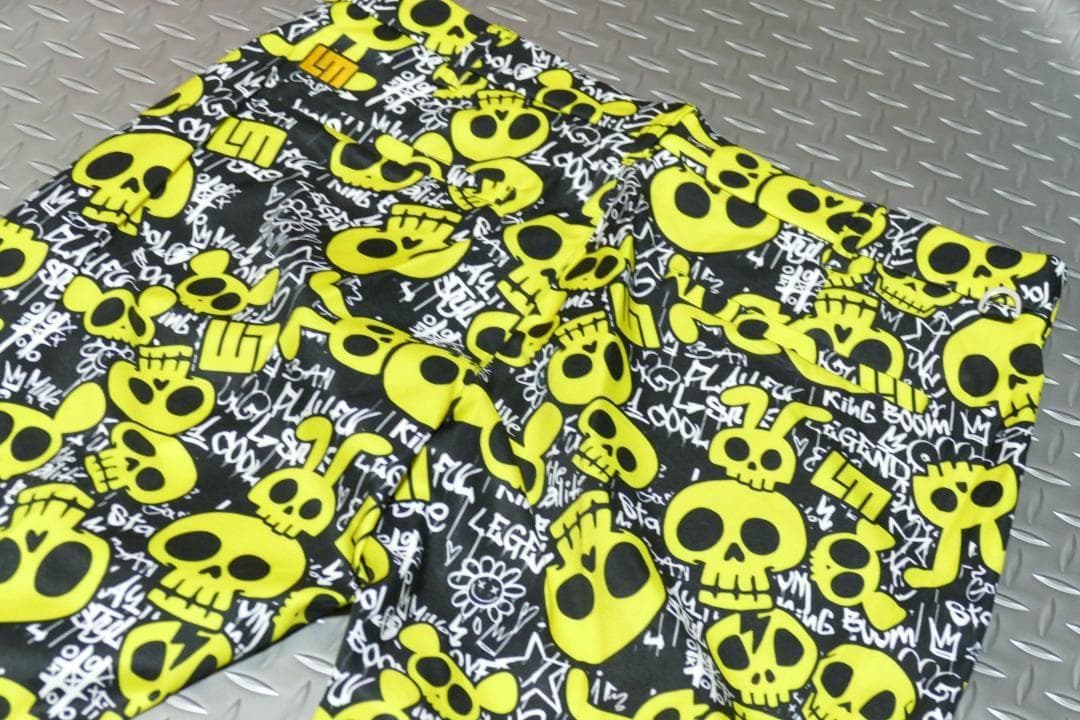 ★春ゴルフ★ラウドマウスゴルフ★ストレッチツイル柄パンツ★LL★アニマルスカルズ