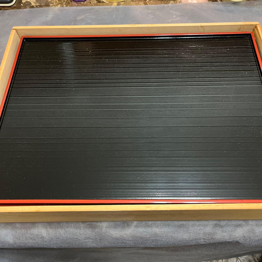 越前塗 卓上膳 5枚セット 桐箱入り 29cm × 39cm