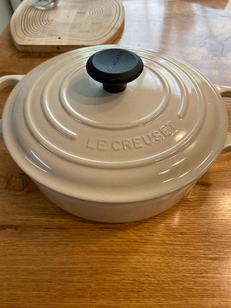 美品＊ル・クルーゼ ココットジャポネーズ 24cm デューン