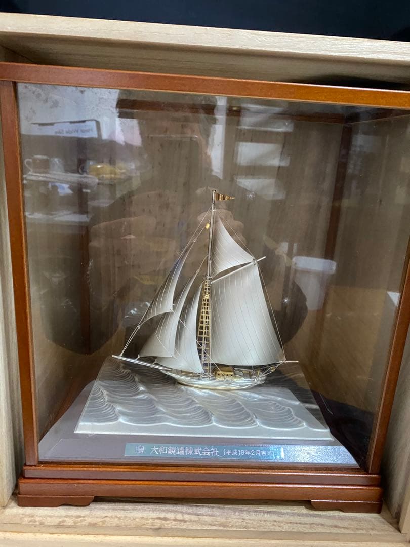 ヨットTAKEHIKO　SILVER985刻印　銀製ヨット　銀製　ケース付き