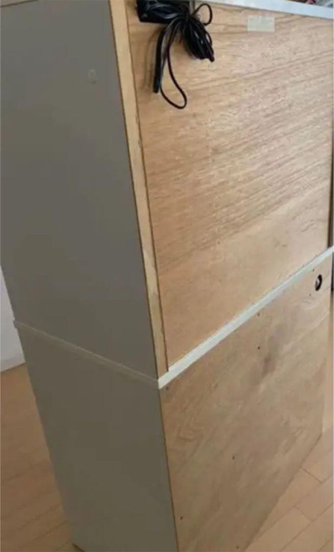 ホワイト ドレッサー 鏡台 ガラス棚付き