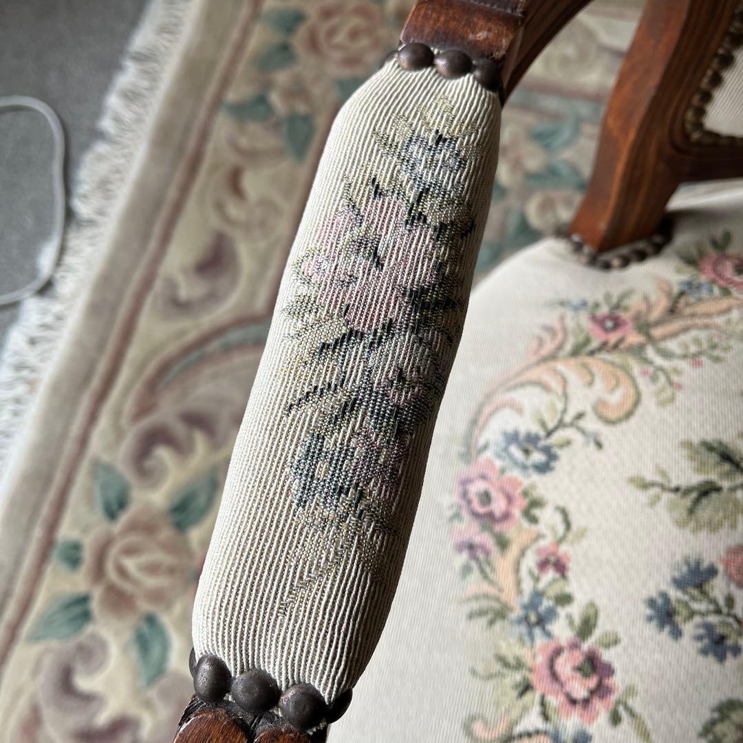 ②バラ売り不可　①〜④セット販売のみ　ロココ調 ゴブラン織り 猫脚　応接セット